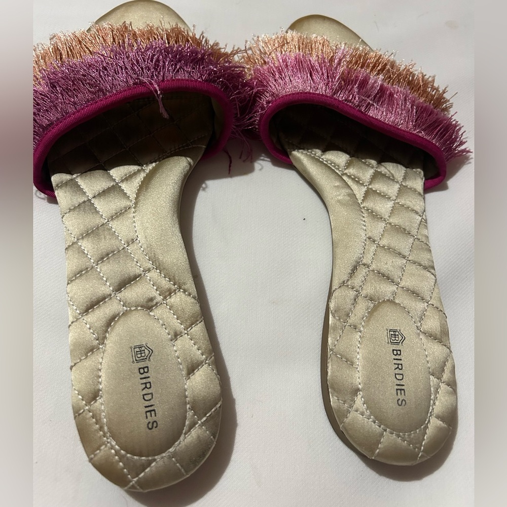 Birdies sparrow fringe sandal slides - Picture 5 of 9